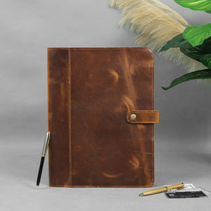 Buffalo Leather Snap Portfolio Padfolio