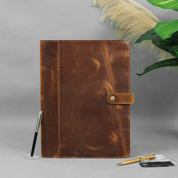 Load image into Gallery viewer, Buffalo Leather Snap Portfolio Padfolio