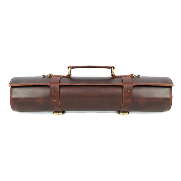 Load image into Gallery viewer, Handmade Buffalo Leather Knife Roll
