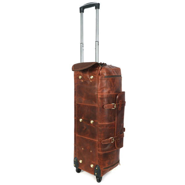 Load image into Gallery viewer, Arden Leather Duffel Bag With Wheels