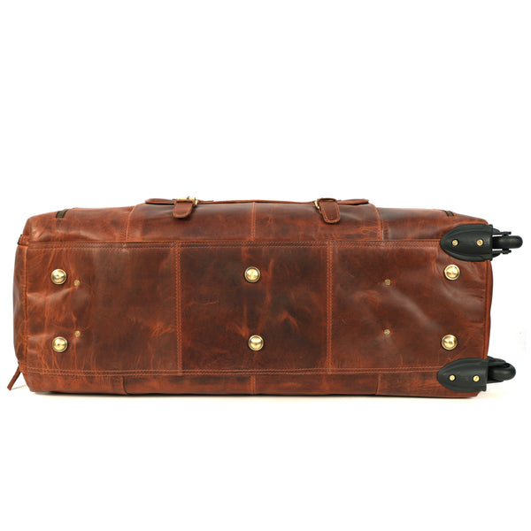 Load image into Gallery viewer, Arden Leather Duffel Bag With Wheels