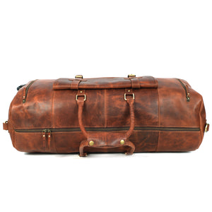 Arden Leather Duffel Bag With Wheels