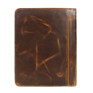 Buffalo Leather Zippered Padfolio