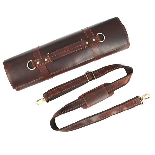 Load image into Gallery viewer, Handmade Buffalo Leather Knife Roll
