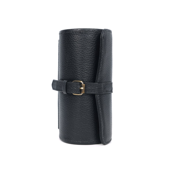 Load image into Gallery viewer, Black Buffalo Leather Watch Roll