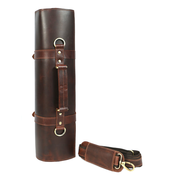 Load image into Gallery viewer, Handmade Buffalo Leather Knife Roll