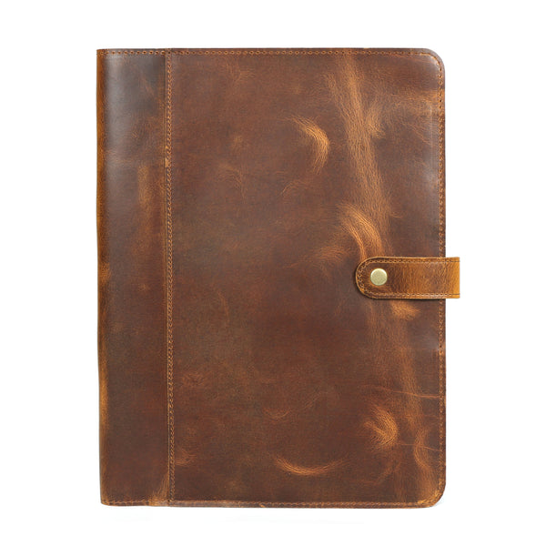 Load image into Gallery viewer, Buffalo Leather Snap Portfolio Padfolio