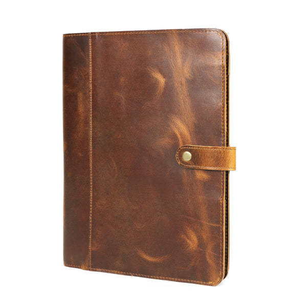 Load image into Gallery viewer, Buffalo Leather Snap Portfolio Padfolio