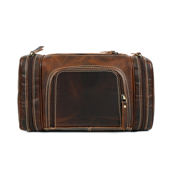 Load image into Gallery viewer, Handmade Buffalo Leather Toiletry Bag