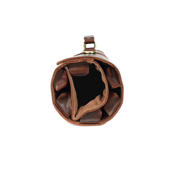 Load image into Gallery viewer, Handmade Buffalo Leather Knife Roll