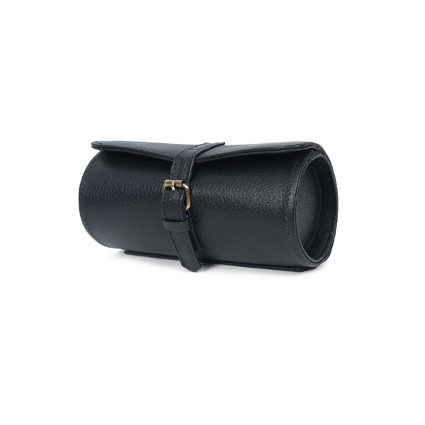 Load image into Gallery viewer, Black Buffalo Leather Watch Roll