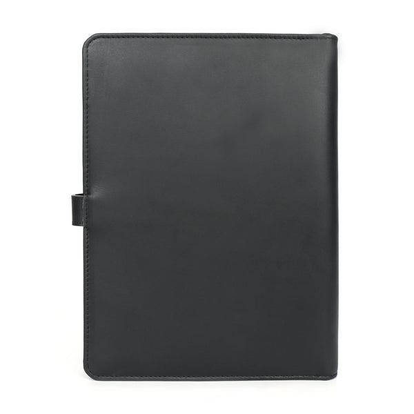 Load image into Gallery viewer, Emerson Black Leather Snap Padfolio