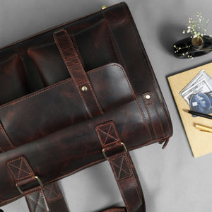 Bear Buffalo Leather Briefcase