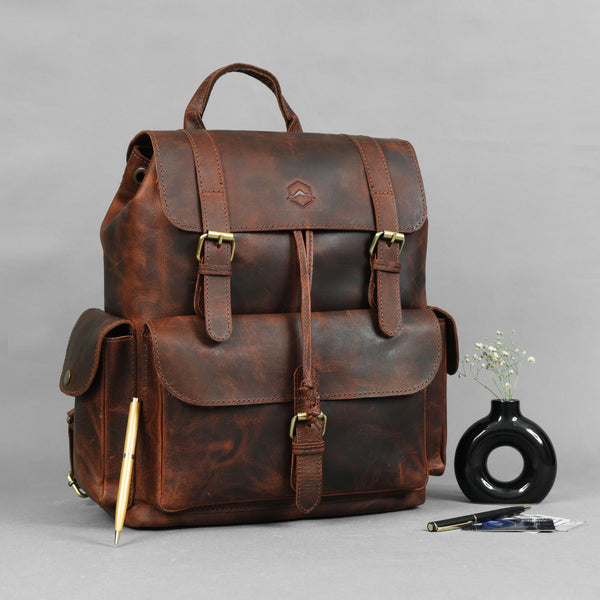 Load image into Gallery viewer, Emerson Buffalo Leather Backpack