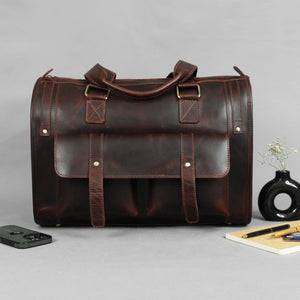 Bear Buffalo Leather Briefcase