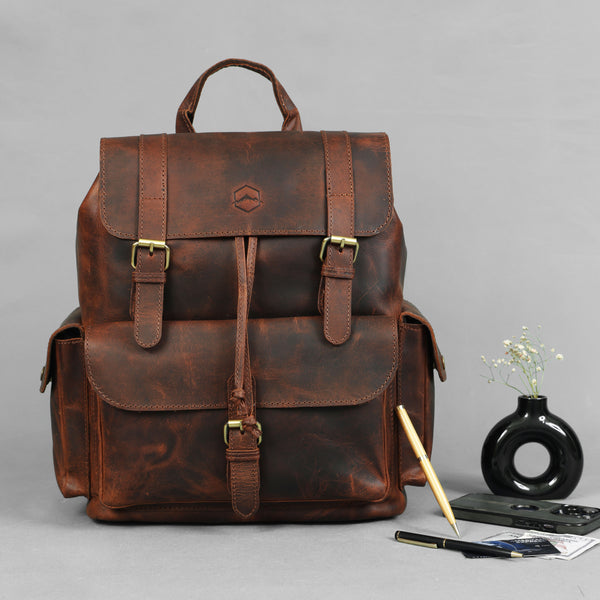Load image into Gallery viewer, Emerson Buffalo Leather Backpack