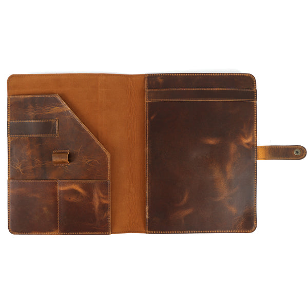 Load image into Gallery viewer, Buffalo Leather Snap Portfolio Padfolio