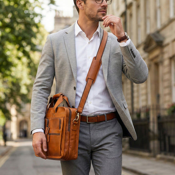 Load image into Gallery viewer, Tanner Leather Briefcase