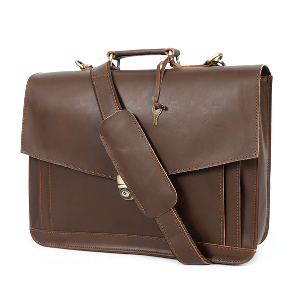 Load image into Gallery viewer, Bennett Buffalo Leather Messenger Bag for Men