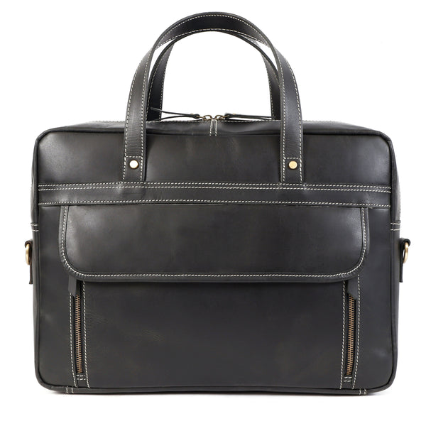 Load image into Gallery viewer, Dylan Black Leather Briefcase