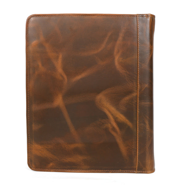 Load image into Gallery viewer, Elite Buffalo Leather Zippered Padfolio