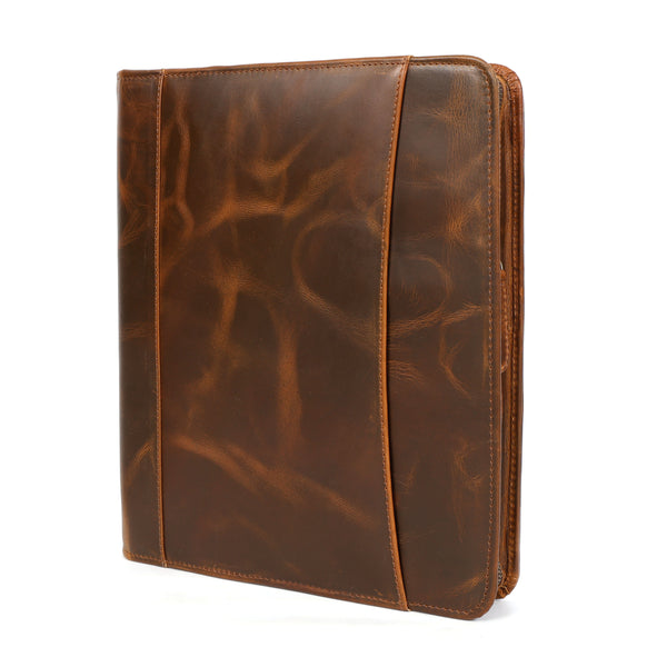Load image into Gallery viewer, Elite Buffalo Leather Zippered Padfolio