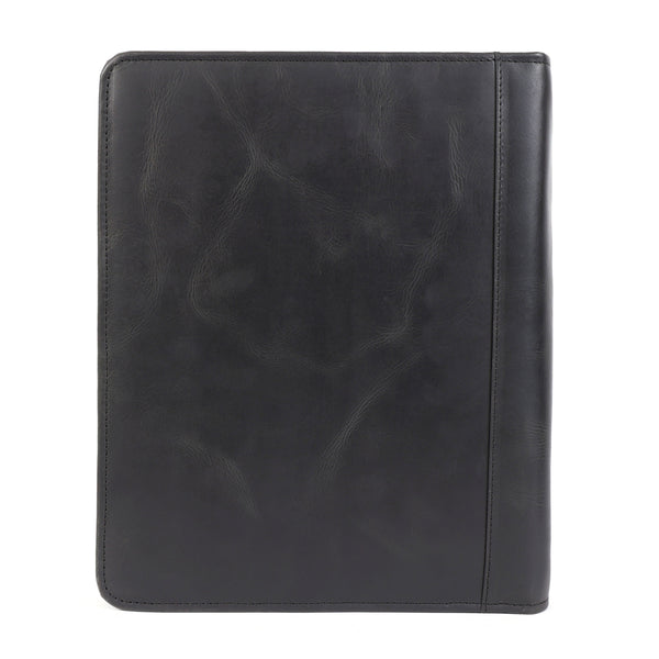 Load image into Gallery viewer, Emerson Signature Black Leather Zippered Padfolio