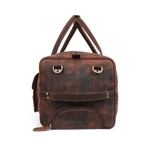 Laurel Leather Duffel Bag With Wheels