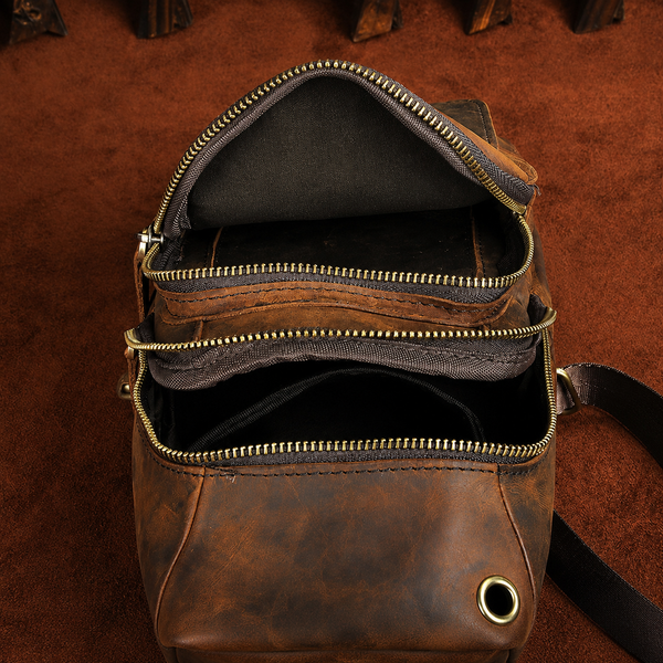 Load image into Gallery viewer, Cali Buffalo Leather Sling Bag