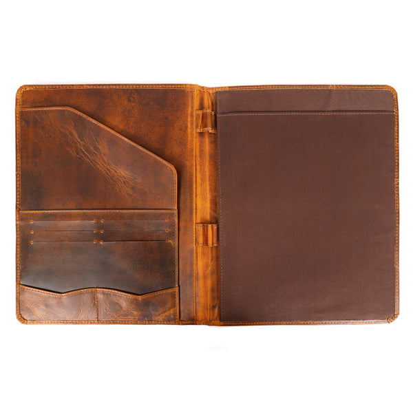 Load image into Gallery viewer, Hollis Buffalo Leather Portfolio Padfolio