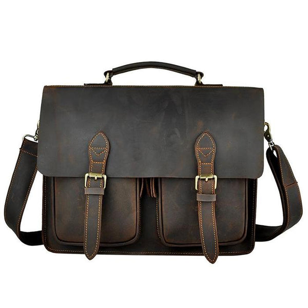 Load image into Gallery viewer, Forrest Buffalo Leather Briefcase for Men