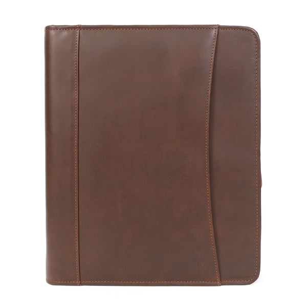 Load image into Gallery viewer, Premium Buffalo Leather Zippered Padfolio
