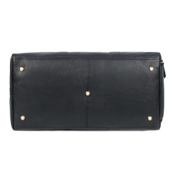 Load image into Gallery viewer, Charcoal Black Leather Duffel Bag