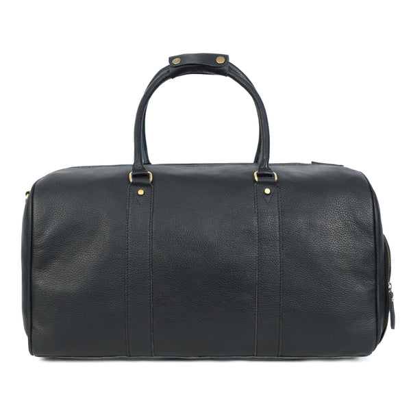 Load image into Gallery viewer, Charcoal Black Leather Duffel Bag
