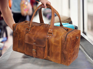 Lark Buffalo Leather Duffel Bag for Men