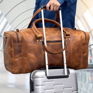Lark Buffalo Leather Duffel Bag for Men