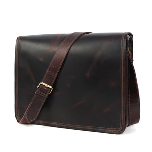 Thunder Buffalo Leather Messenger Bag for Men