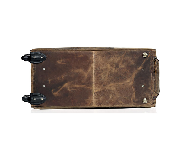 Load image into Gallery viewer, Falcon Buffalo Leather Wheeled Duffel Bag