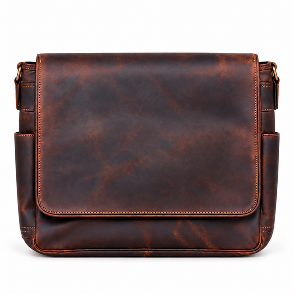 Load image into Gallery viewer, Wesley Buffalo Leather Messenger Bag