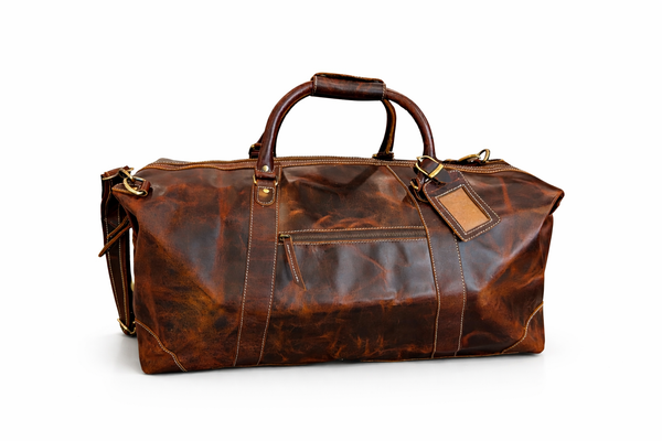 Load image into Gallery viewer, Deluxe Handmade Buffalo Leather Duffel Bag (Open Box)