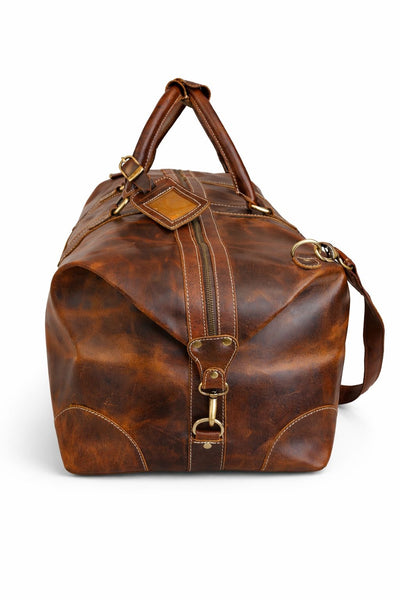Load image into Gallery viewer, Deluxe Handmade Buffalo Leather Duffel Bag (Open Box)