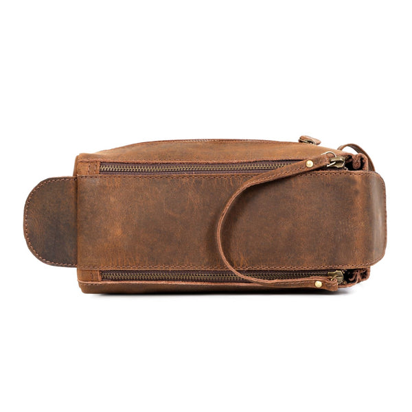Load image into Gallery viewer, Griffin Buffalo Leather Toiletry Bag