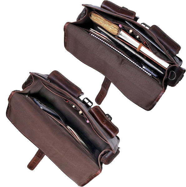 Load image into Gallery viewer, Timber Buffalo Leather Briefcase