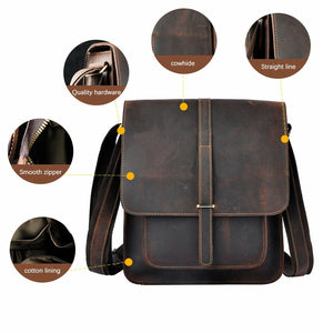 Logan Buffalo Leather Messenger Bag