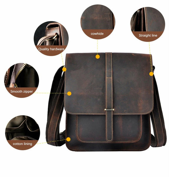 Load image into Gallery viewer, Logan Buffalo Leather Messenger Bag