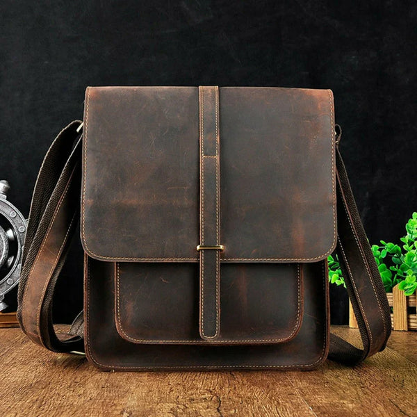 Load image into Gallery viewer, Logan Buffalo Leather Messenger Bag