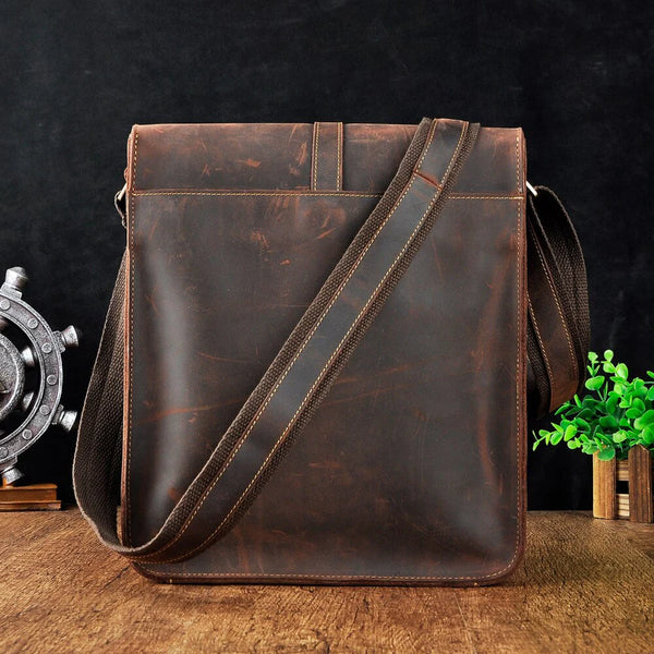 Load image into Gallery viewer, Logan Buffalo Leather Messenger Bag