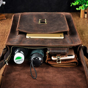 Logan Buffalo Leather Messenger Bag