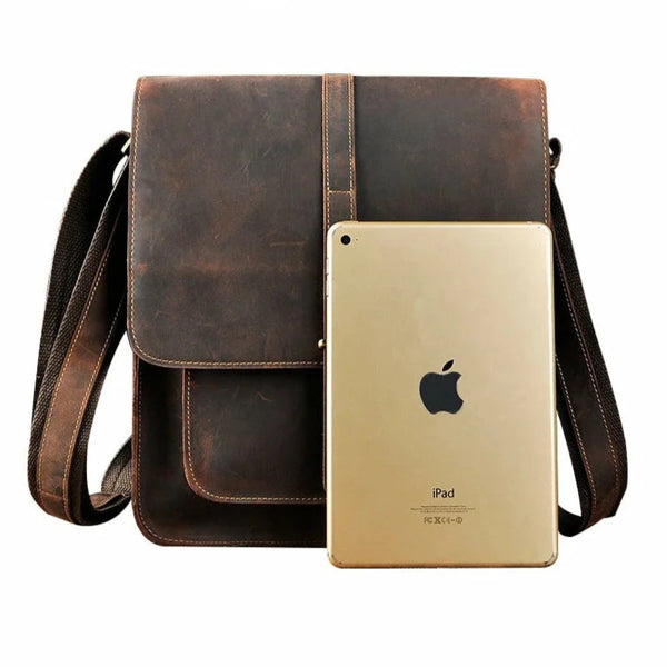 Load image into Gallery viewer, Logan Buffalo Leather Messenger Bag
