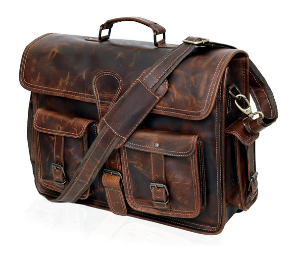 Load image into Gallery viewer, Timber Buffalo Leather Briefcase